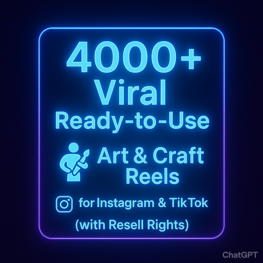 4000+ Viral Ready-to-Use Art & Craft Reels for Instagram & TikTok (with Resell Rights)